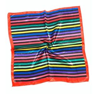 Rainbow Horizontal Stripe Neckerchief Bag Scarf
